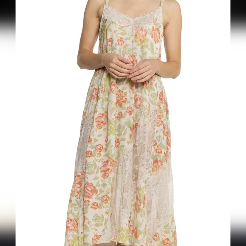 Free People FP Intimnately First Date Printed Maxi Slip Dress NWT - Picture 3 of 7